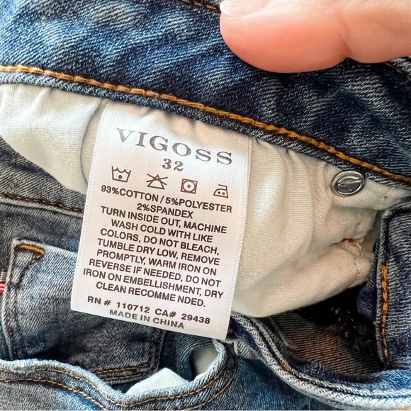 Vigoss Distressed Jagger Skinny Ankle Jeans | Size 32 - Picture 5 of 9
